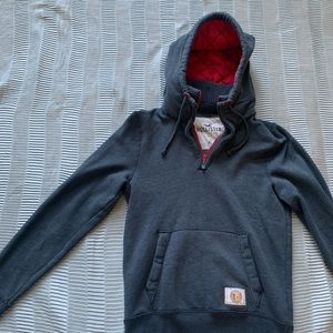Hollister XL puffy hooded sweatshirt dark grey